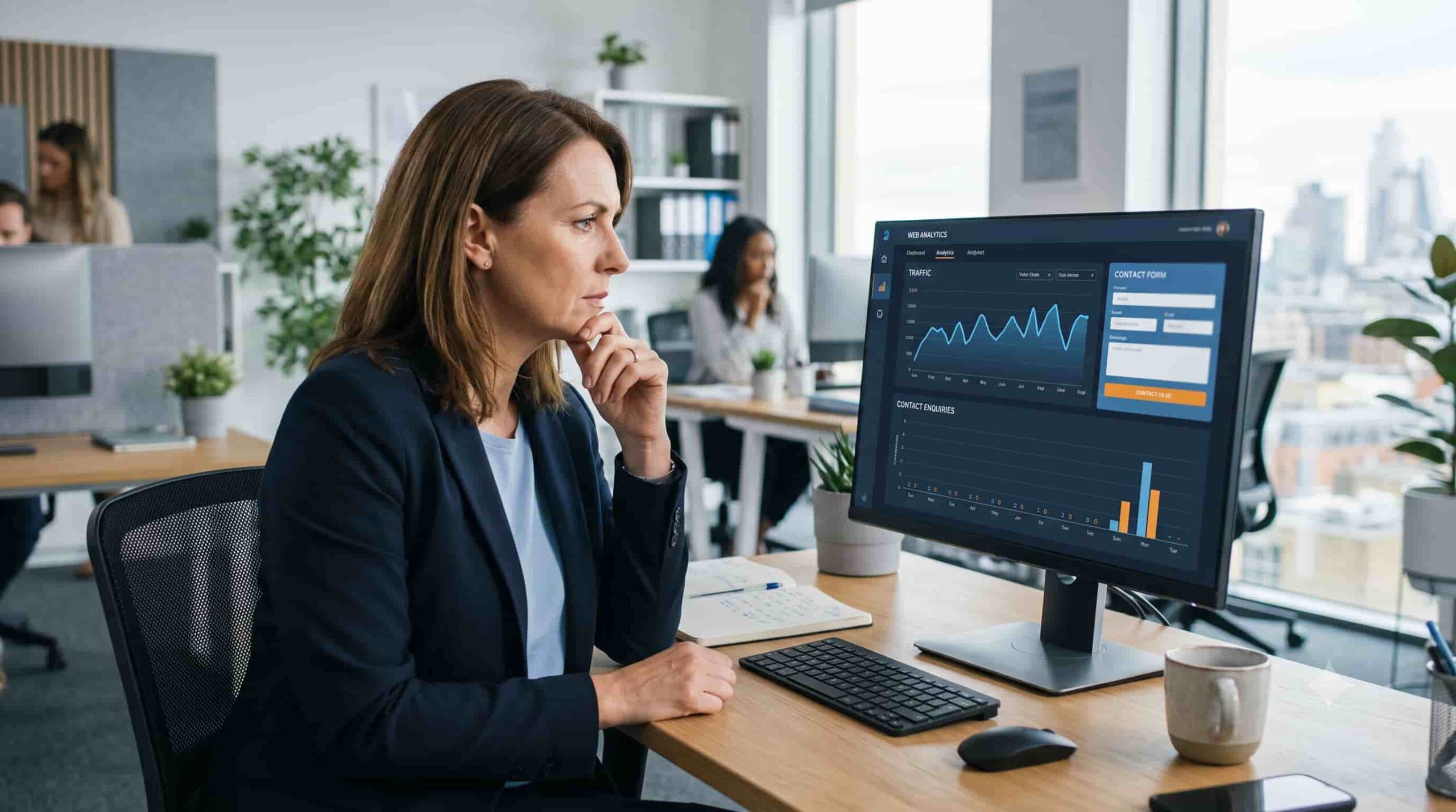 Business owner investigating why their website is not generating enquiries.